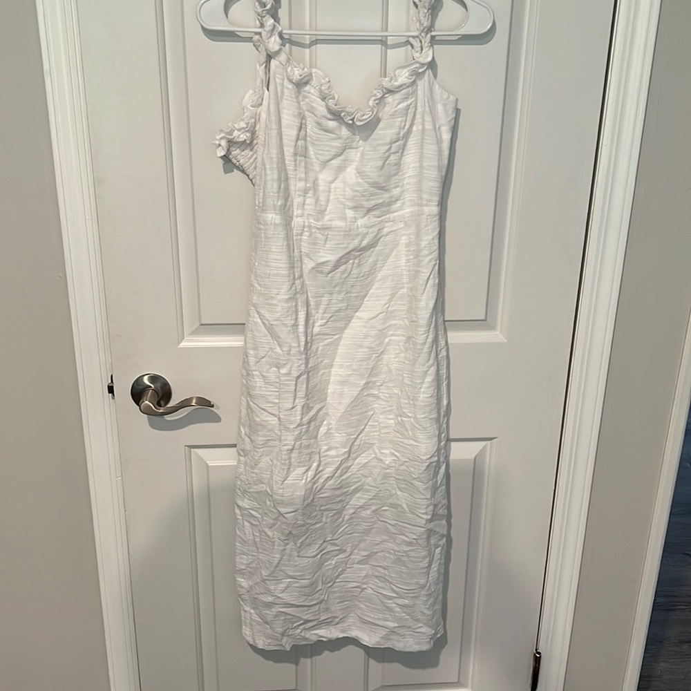 Ruffle off the shoulder dress